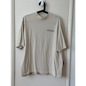 Students Golf Studious Graphic T-Shirt Beige Cream Size M